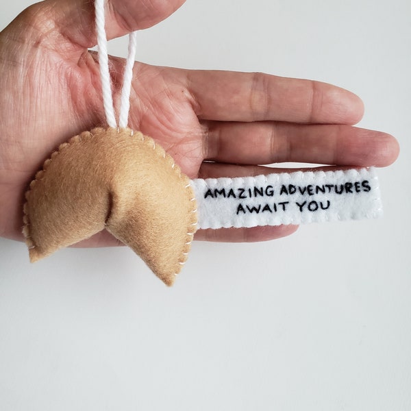 Amazing adventures await you Fortune Cookie ornament, inspiration, goals, mindset, well-wishes, graduation gift