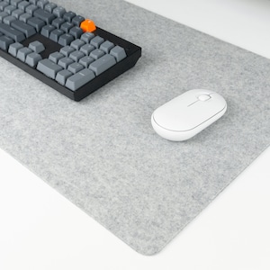 Natural Wool Desk Mat - Felt Desk Pad - Large Desk Pad - Soft Merino Wool Mousepad - Antimicrobial, Desk Pads Made in Canada - No Logo