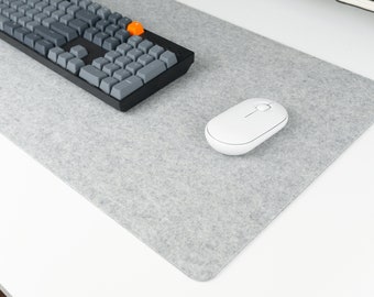 Natural Wool Desk Mat - Felt Desk Pad - Large Desk Pad - Soft Merino Wool Mousepad - Antimicrobial, Desk Pads Made in Canada - No Logo