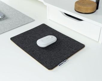 Mouse Pad - Wool and Cork, Felt and Cork Mouse Pad, Merino Wool Mouse Pad, Non Slip Mousepad, Office Desk Coworker Gift - Made in Canada