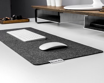 Merino Wool Desk Mats, Desk Pad, Felt Desk Pads, Felt Desk Mats, Extra Large Mouse Pad - Made in Canada, With BeaverPeak Logo