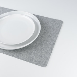 Merinowolle Tischsets, Tischschoner, Filz Tischsets, Zero Polyester, Modernes Rechteck Tischset Set - 4er Set, 6er Set - Made in Canada