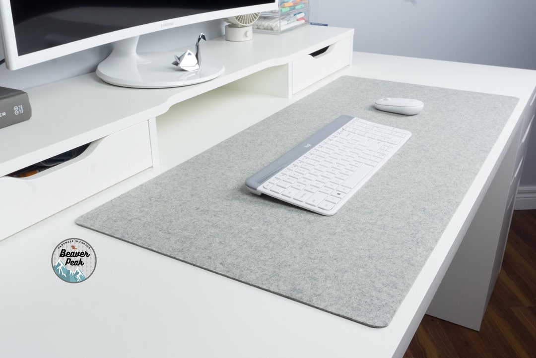 Tapis de bureau, 9040cm Grand tapis de bureau en feutre, tapis de souris  extra large