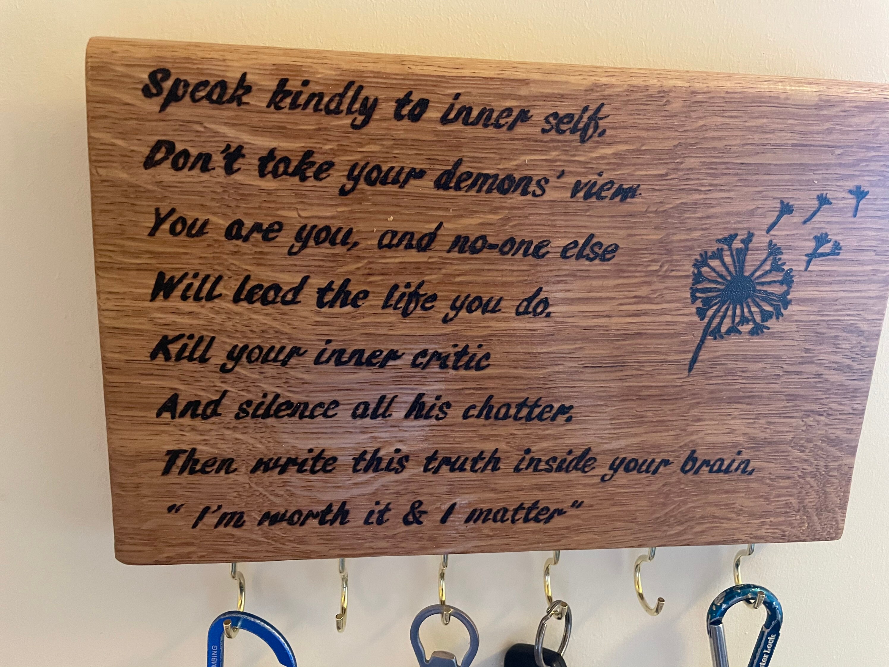 Inspirational Wall Hanging for Keys Etsy