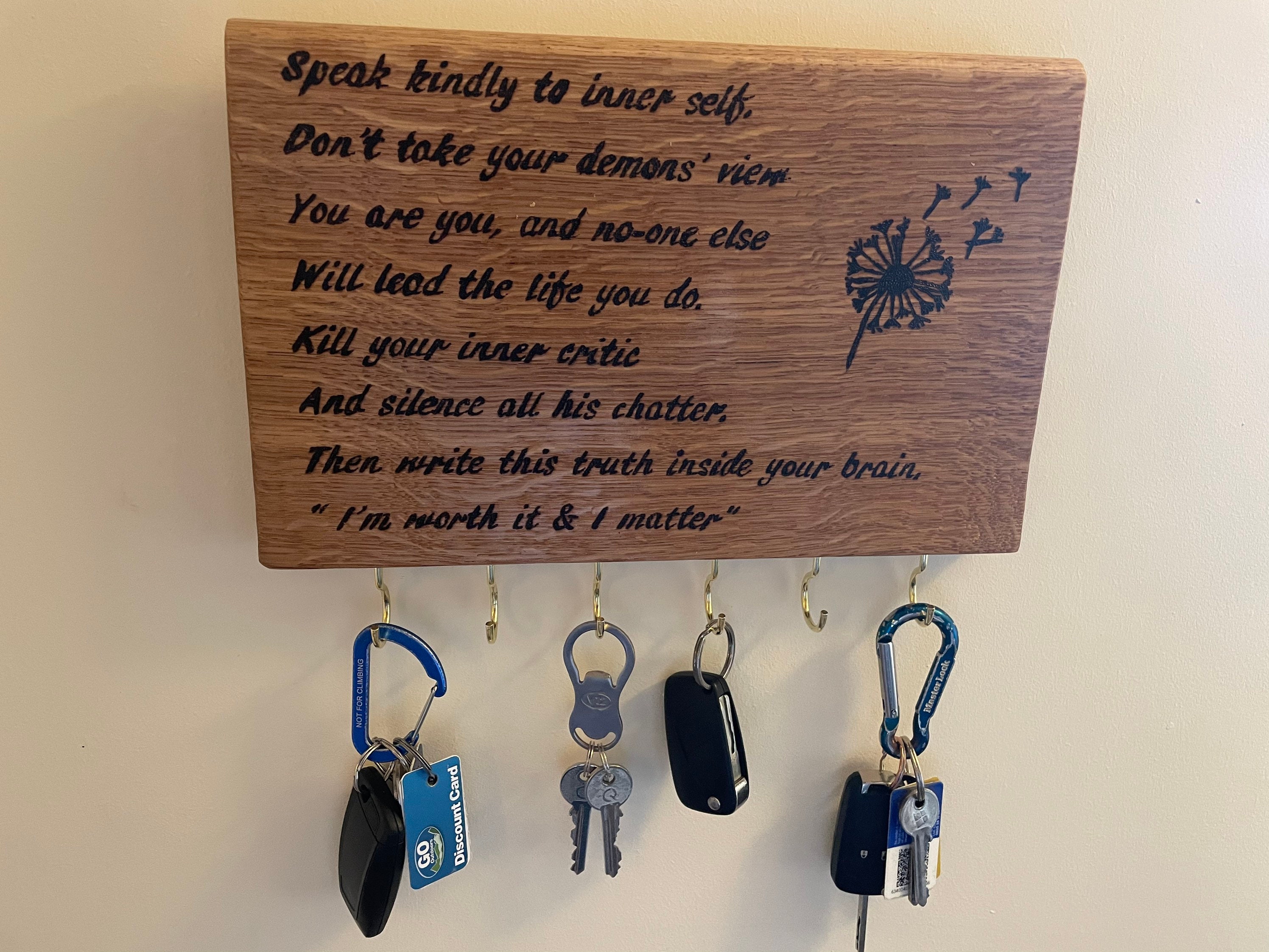 Inspirational Wall Hanging for Keys Etsy