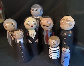 The Addams Family Peg Dolls