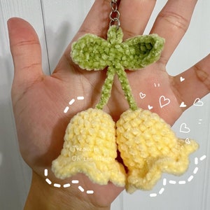 Crochet pattern - Lily of the valley - - Flowers - Floral - Key chain - Bag charm - Best gift - One of a kind -  Beginner friendly