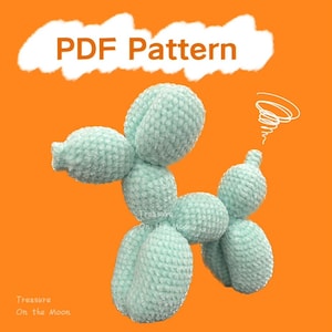 Ballon Hund Häkelanleitung - Sofortdownload - Anfängerfreundlich - Ballon Welpe - Tier - Handgemacht - Amigurumi - no-sew