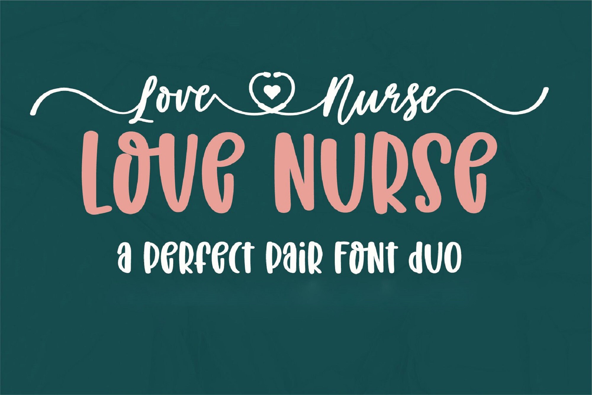 Nurse Font Stethoscope Font Script Font Heart Connected Etsy