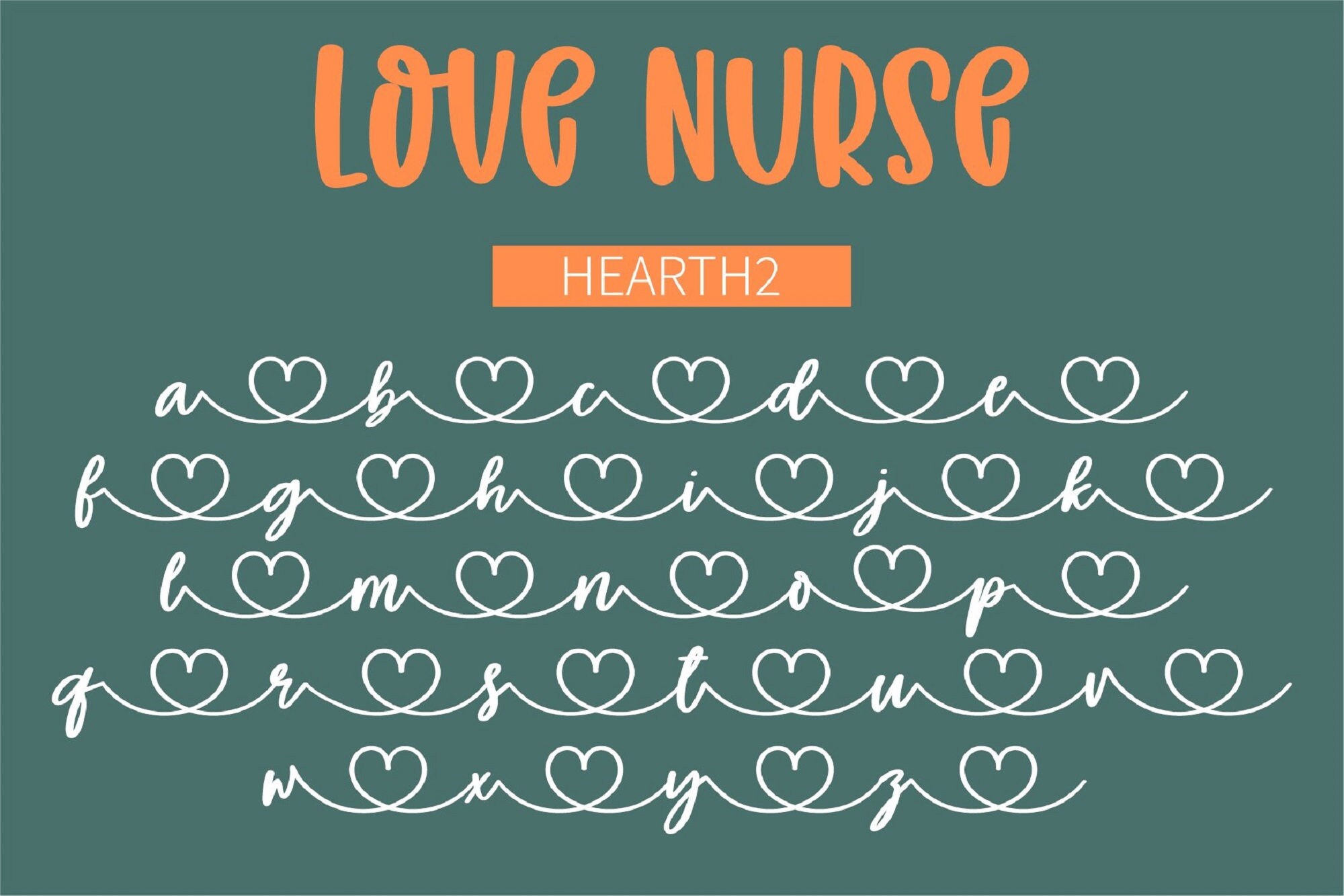 Nurse Font Stethoscope Font Script Font Heart Connected Etsy