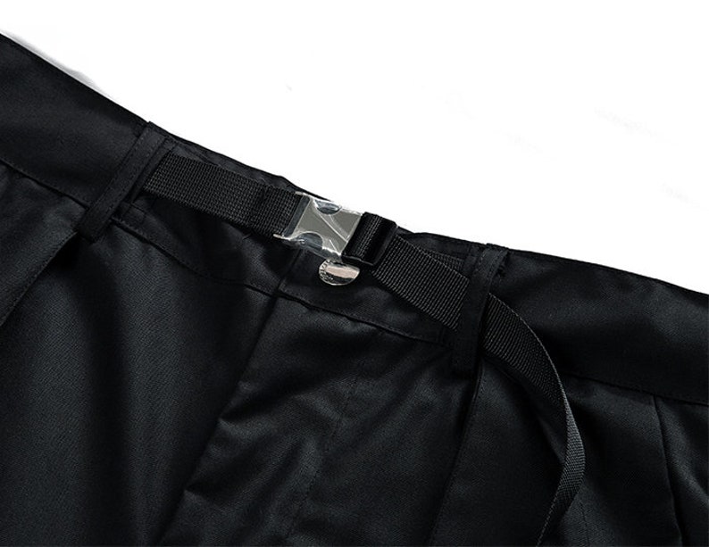 Side Buckle Cargo Pant Man Streetwear Elastic Joggers Men Trousers Oversized Hip Hop Tactical Function Pants 2020