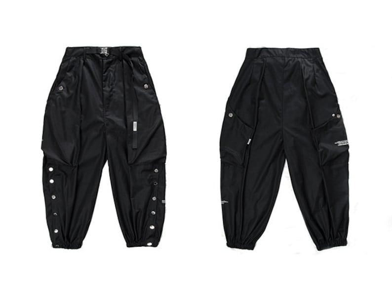 Side Buckle Cargo Pant Man Streetwear Elastic Joggers Men Trousers Oversized Hip Hop Tactical Function Pants 2020