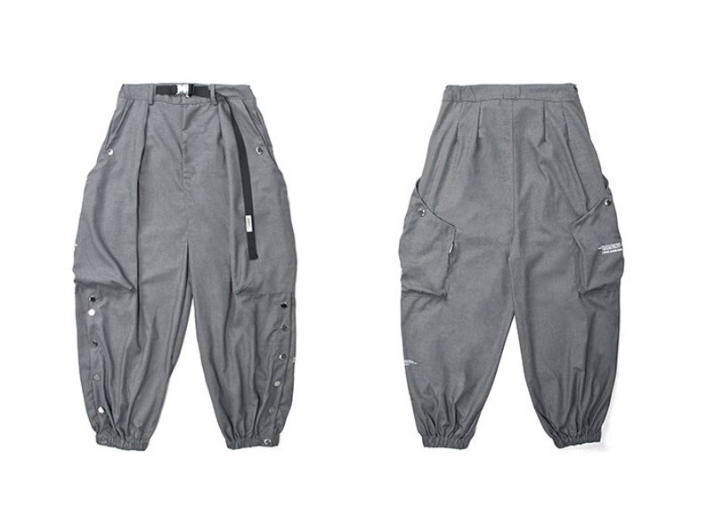 Side Buckle Cargo Pant Man Streetwear Elastic Joggers Men Trousers Oversized Hip Hop Tactical Function Pants 2020