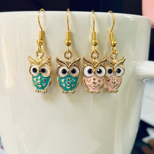 Cute Owl Earrings | Whimsical Animal Jewelry | Gift for Owl Lovers | Handmade Earrings | Boho Owl Studs | Unique Gift for Her