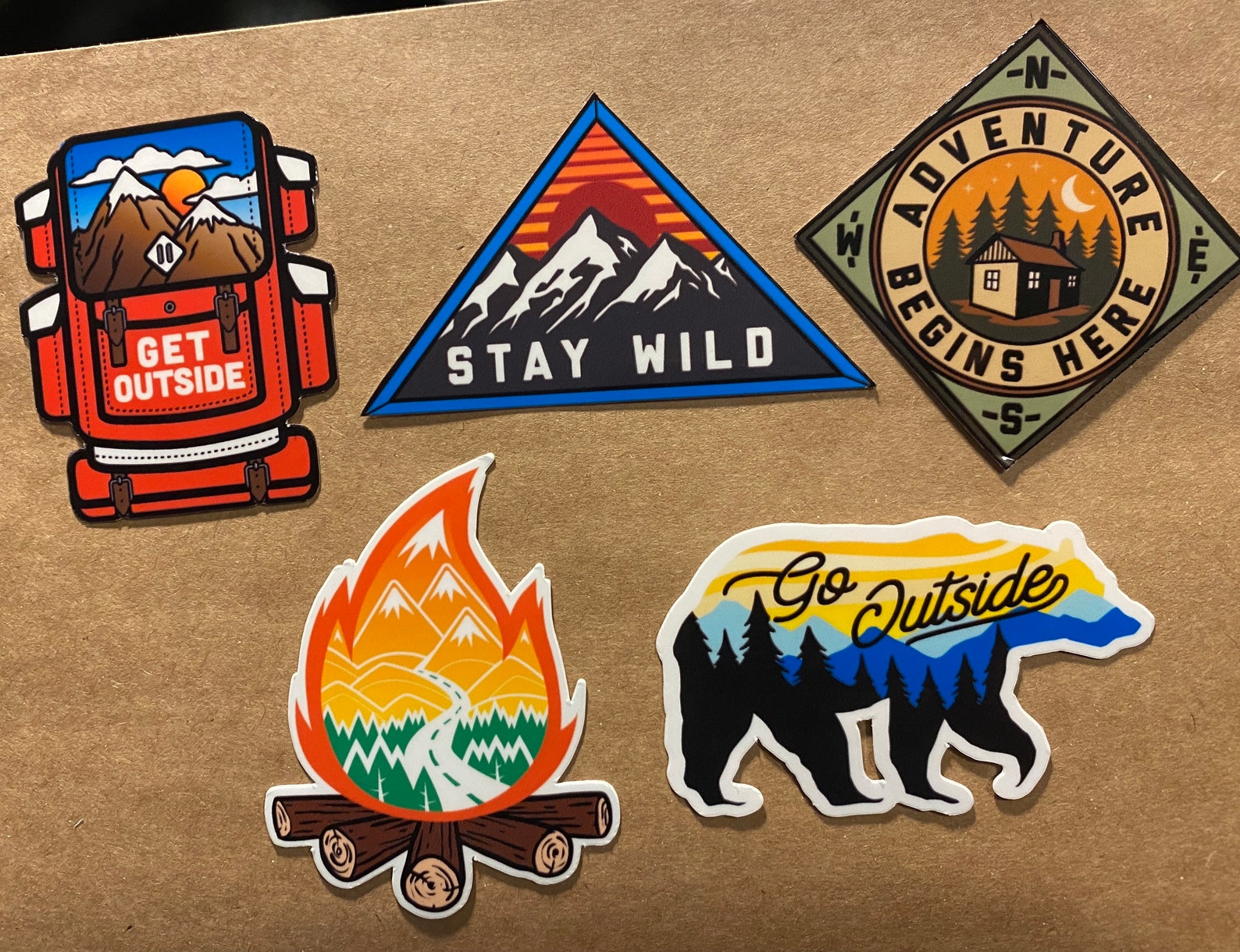 Outdoor Sticker Pack Outdoorsy Sticker Camping Sticker Etsy