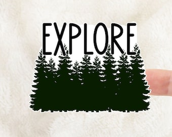 Explore Sticker | Adventure Vinyl Decal | Waterproof Water Bottle Sticker | Outdoors Travel Gift | Laptop Decal | Wanderlust