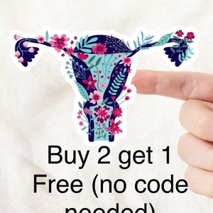 Uterus Sticker, Women&#39;s Reproductive Rights Vinyl Sticker, Feminist Sticker, Waterbottle Sticker, Pro-choice sticker,