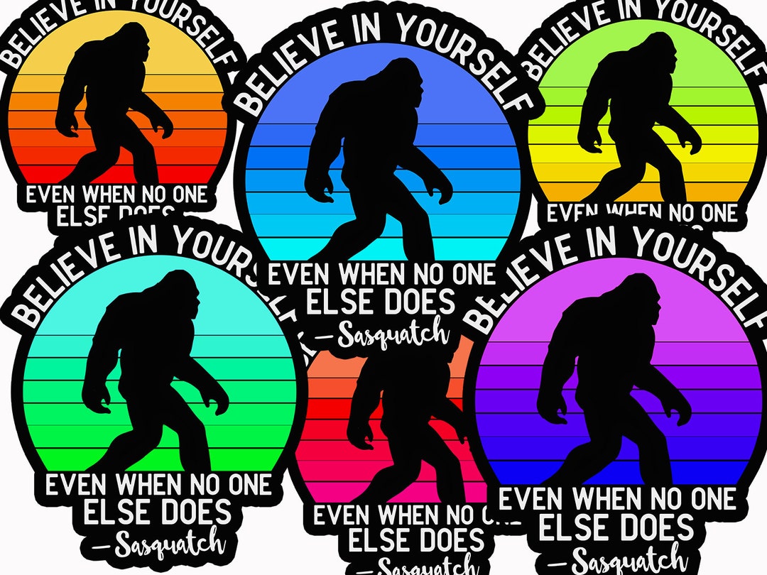 Squatchlet Sticker Sasquatch Sticker, Neon Colored, Outdoorsy Sticker, Sticker for Ipad ...