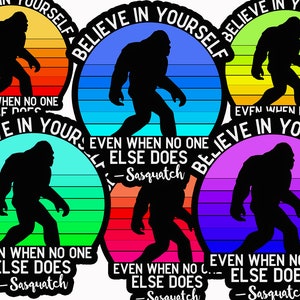 Sasquatch Sticker, Neon Colored, Outdoorsy Sticker, Sticker for iPad, Vinyl Sticker, Waterproof Sticker