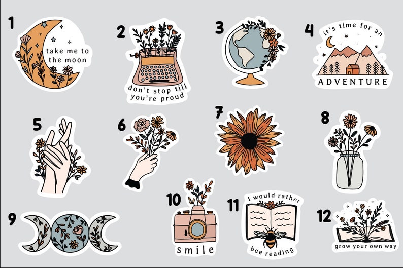 Cute Sticker Pack Laptop Stickers Pack Bullet Journal Etsy