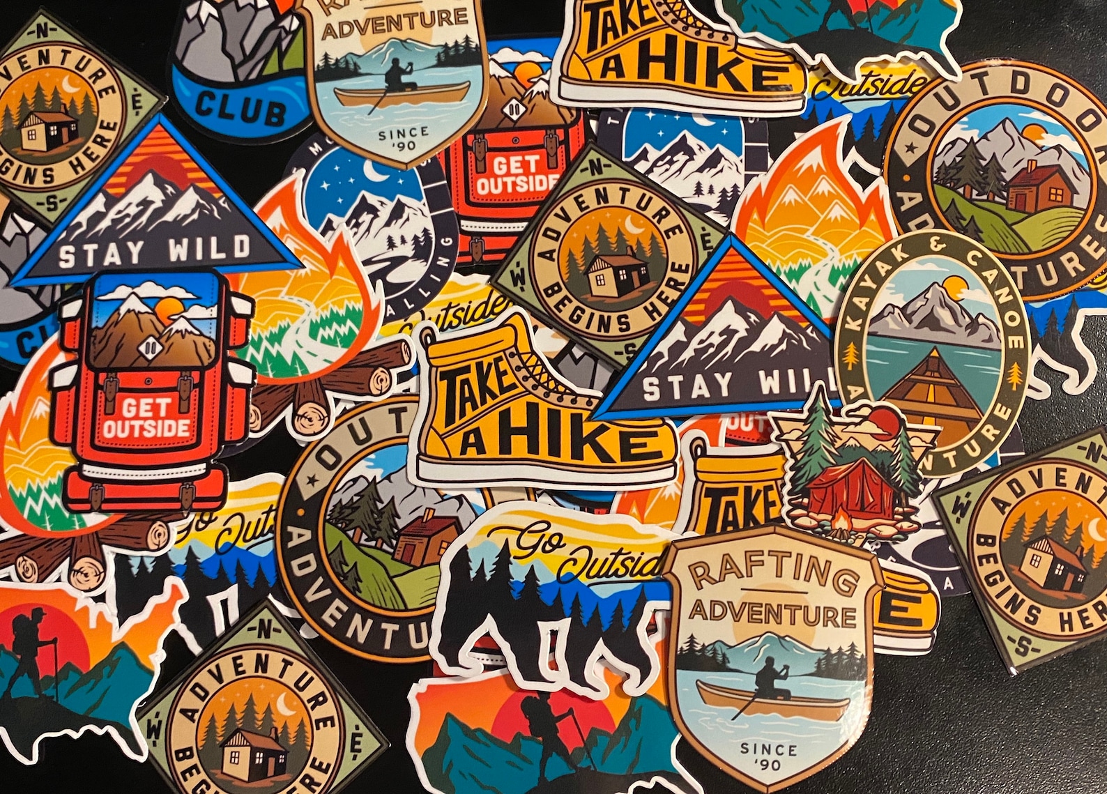 Outdoor Sticker Pack Outdoorsy Sticker Camping Sticker Etsy