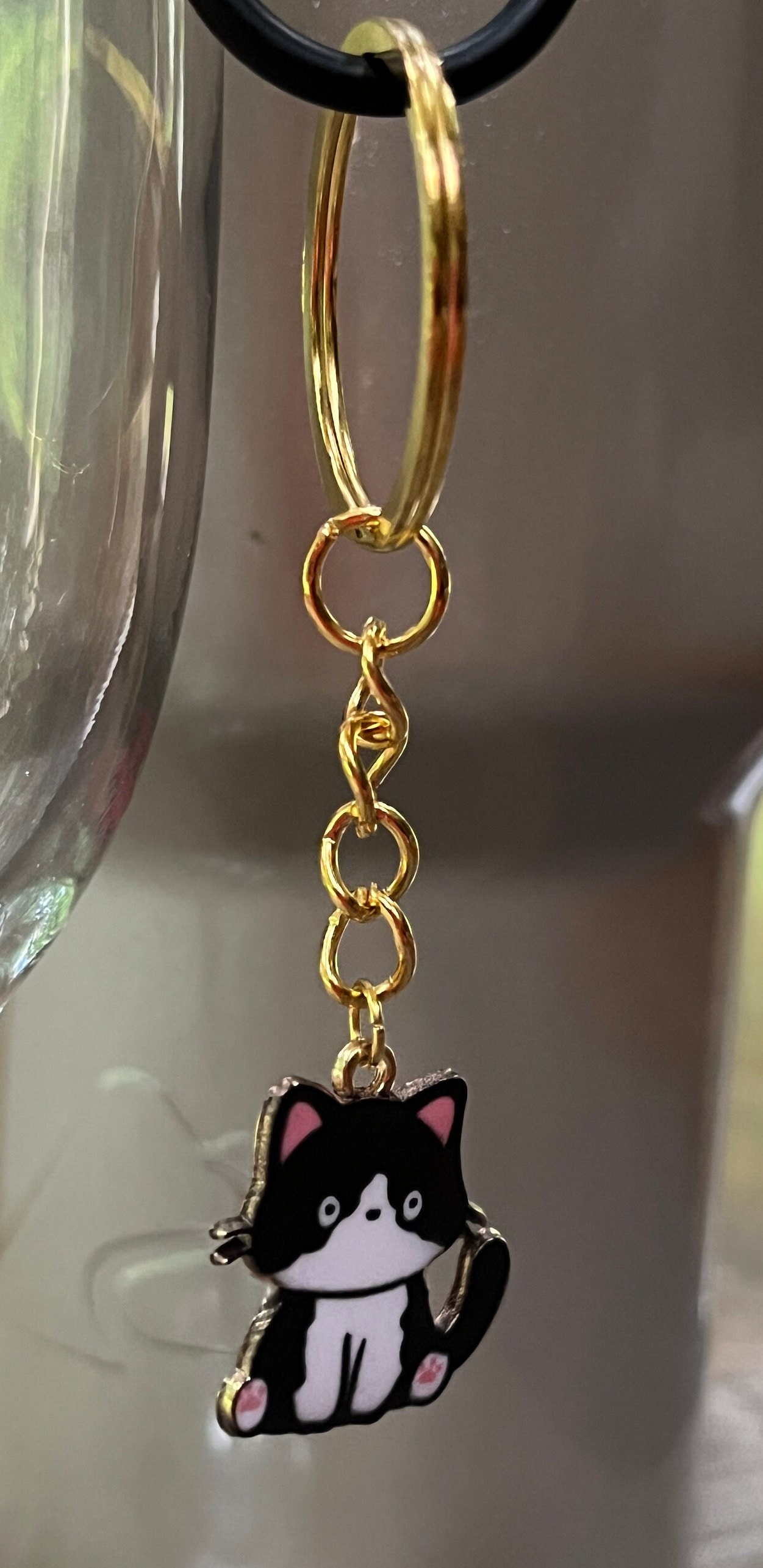 Kawaii Sitting Cat Enamel | Cute Tuxedo, Siamese, and Pink Tabby Kitty ...