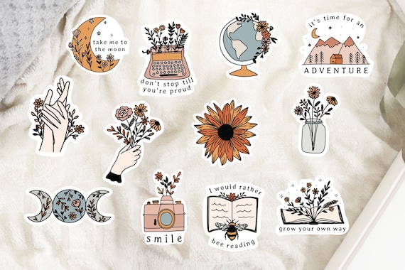 Cute Sticker Pack, Laptop Stickers Pack, Bullet Journal Stickers