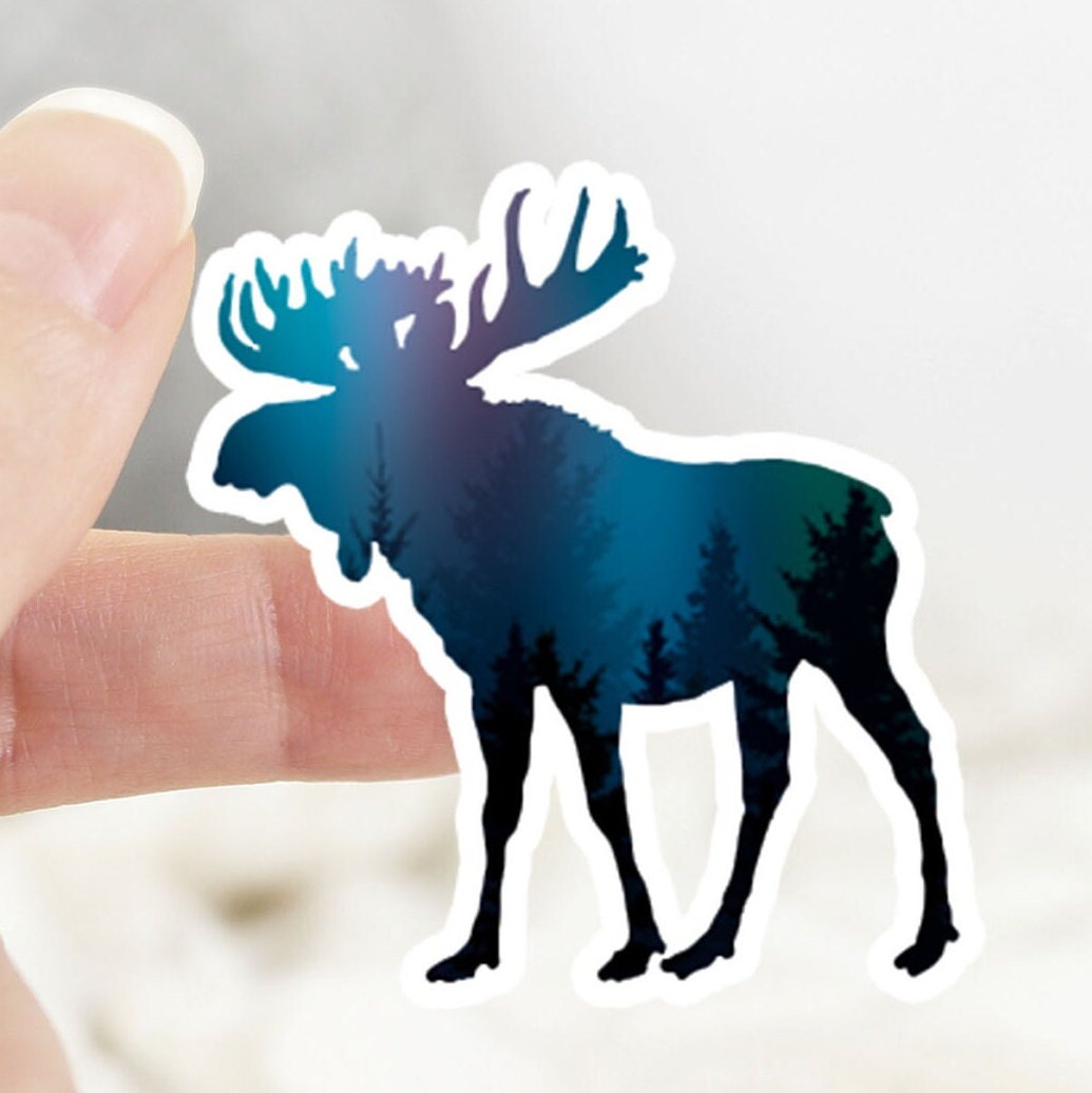 Vinyl Moose Stickers, Stickers for Hydroflask, Stickers for Laptop ...