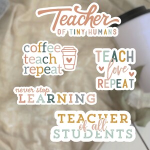 Teacher Vinyl Stickers, Cute Sticker Pack, Teacher gifts, Water Bottle Sticker Teacher Vinyl Decal, Bullet Journal, Laptop Stickers