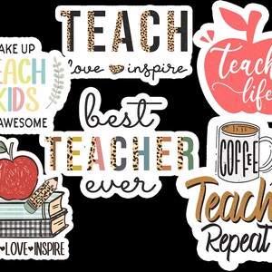 Teacher Vinyl Stickers, Gifts for Teachers, Teacher Stickers for Laptop, Bullet Journal, Waterbottle Sticker