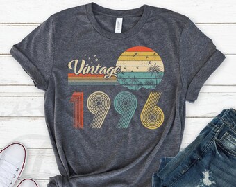 25Th Birthday Decoration July 1996 Men Women 25 Years Old T-Shirt for Men Women