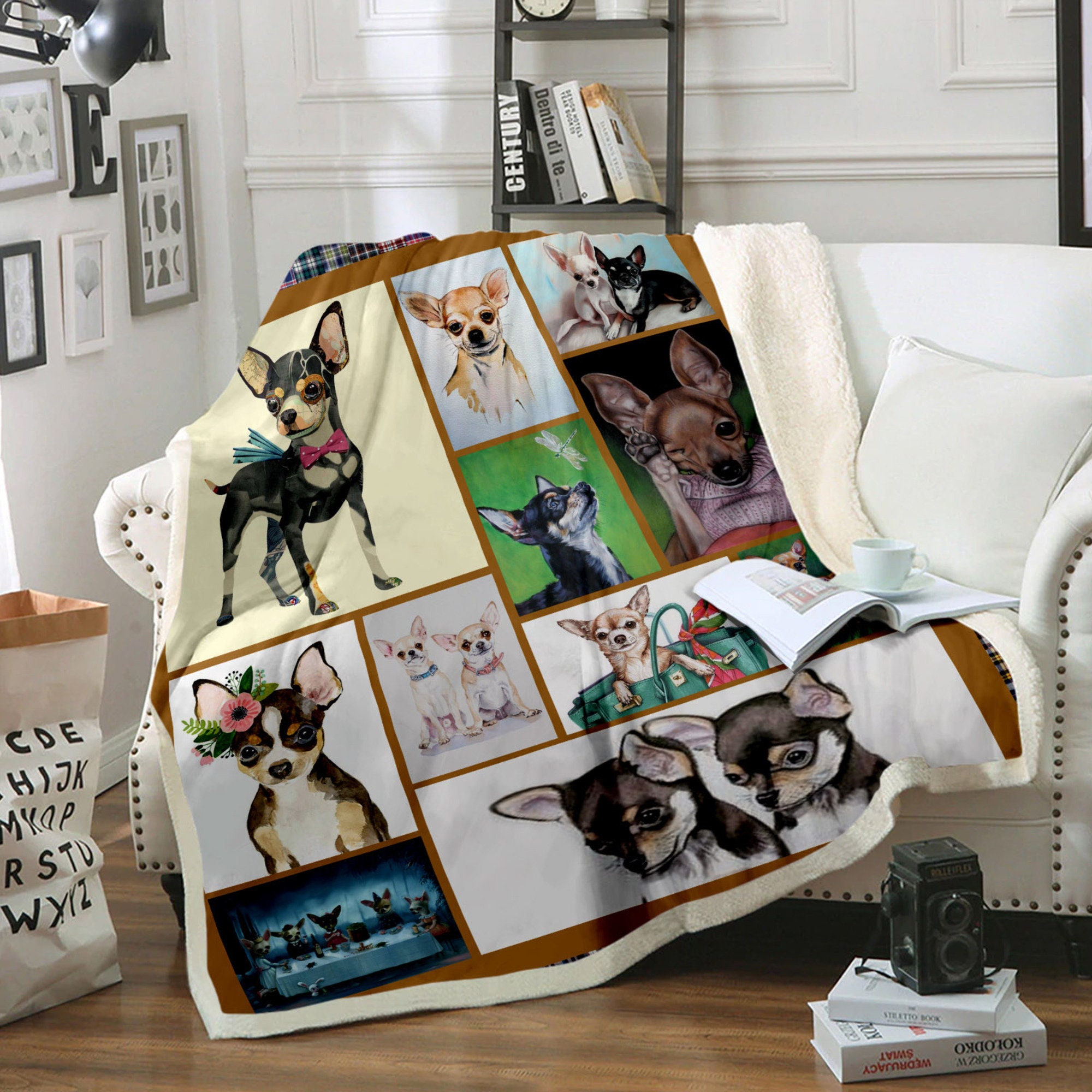 Chihuahua Dog Fleece Blanket Little Dogs Blanket Chihuahua Etsy