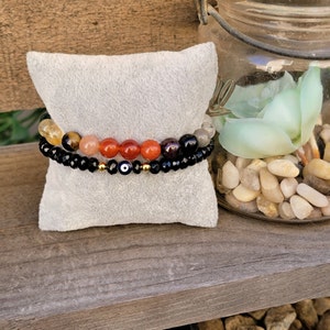 7 Chakra Stone Bracelet, Chakra Jewelry, Evil Eye Bracelet, Protection Bracelet, Chakra Bracelet, Spiritual Bracelet, Bead Bracelet Stack