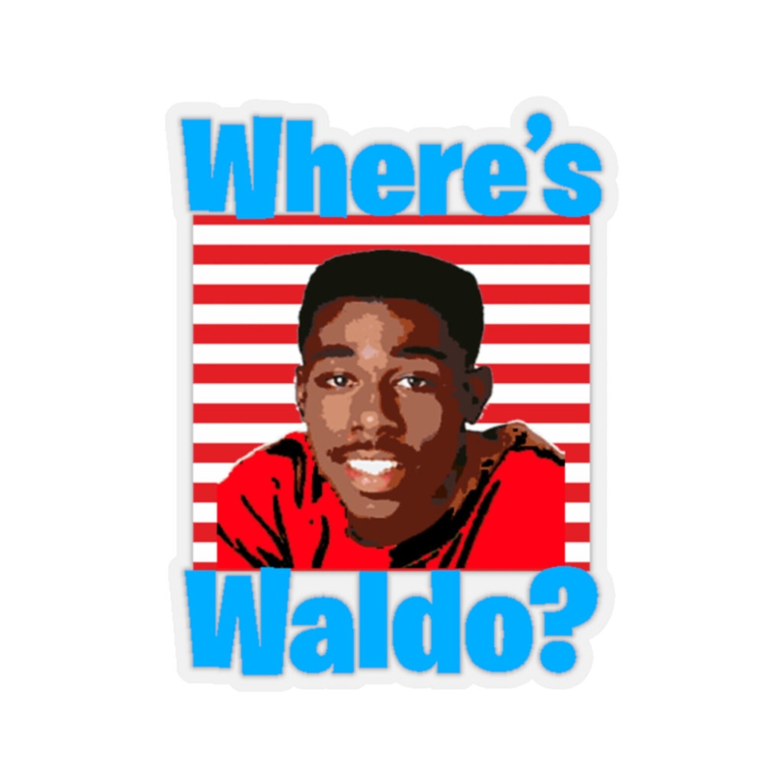Where's Waldo Geraldo Faldo Family Matters Parody Kiss-cut | Etsy