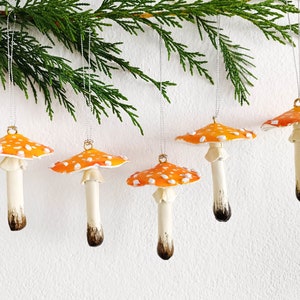 Mushroom ornament set, Mushroom Room Decor.