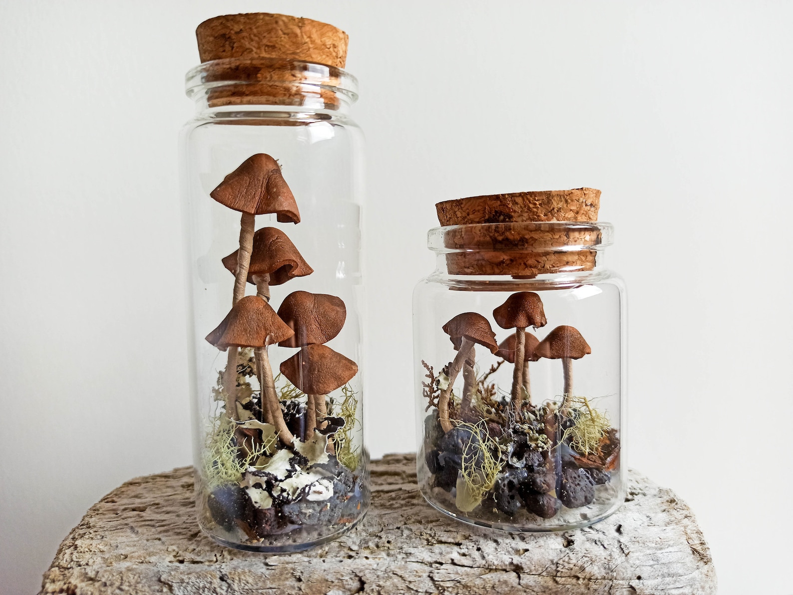 Mushroom Terrarium Jar Mushroom Ornament Christmas Fairy Etsy