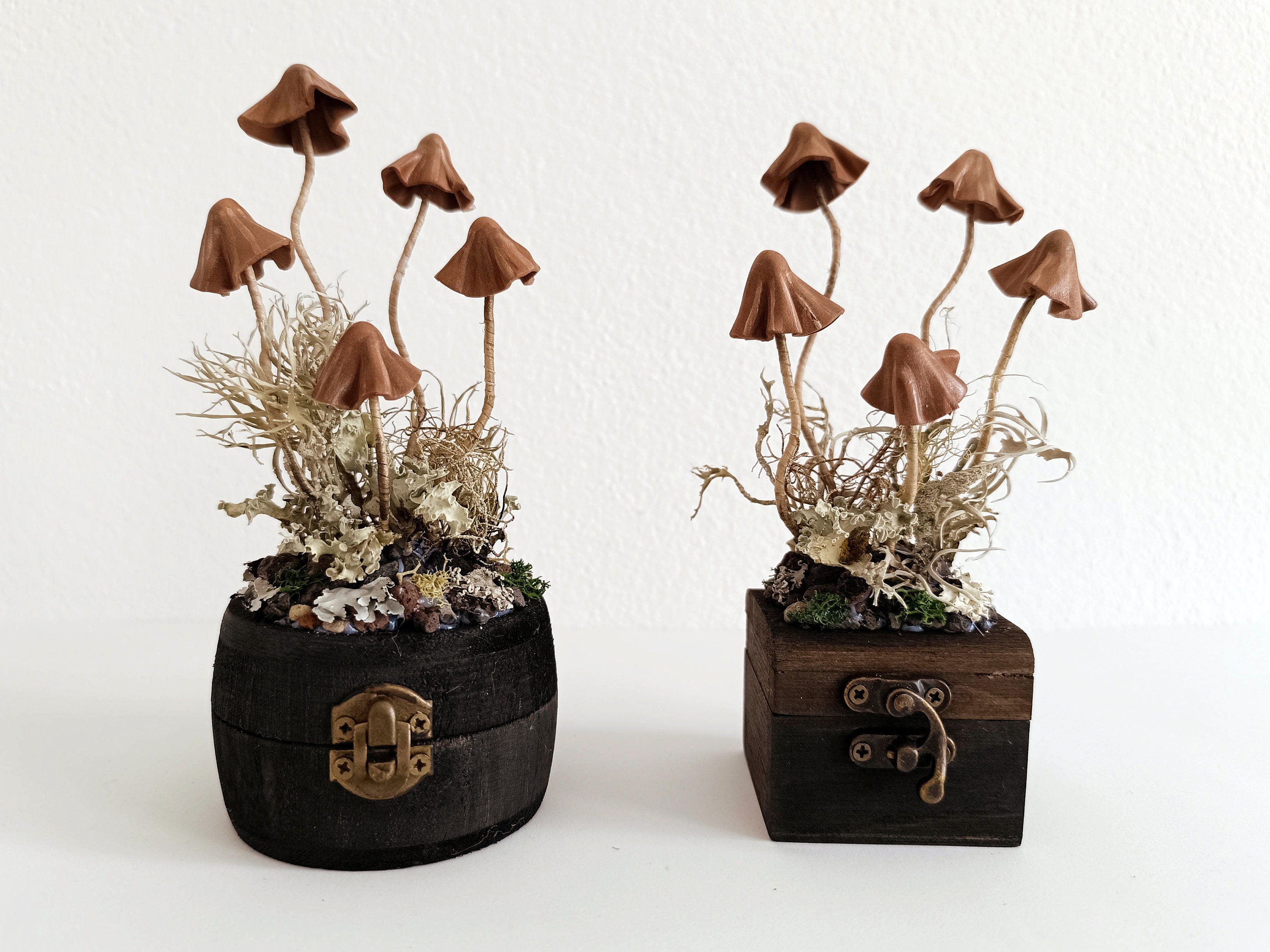 Fairy Garden Kit Fake Mushrooms, Mushroom Sculpture for Terrarium