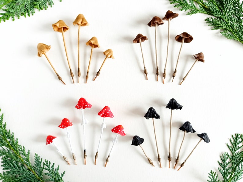 Plant decor tiny mushrooms, Artificial mushrooms.