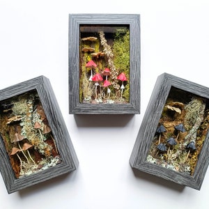 Mushroom wall art, moss wall art, forest wall art.