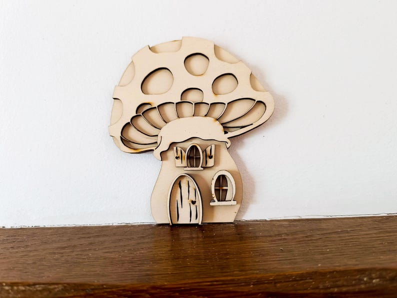 Mushroom House SVG, Fairy House Layered File, Laser Cut Templates for ...