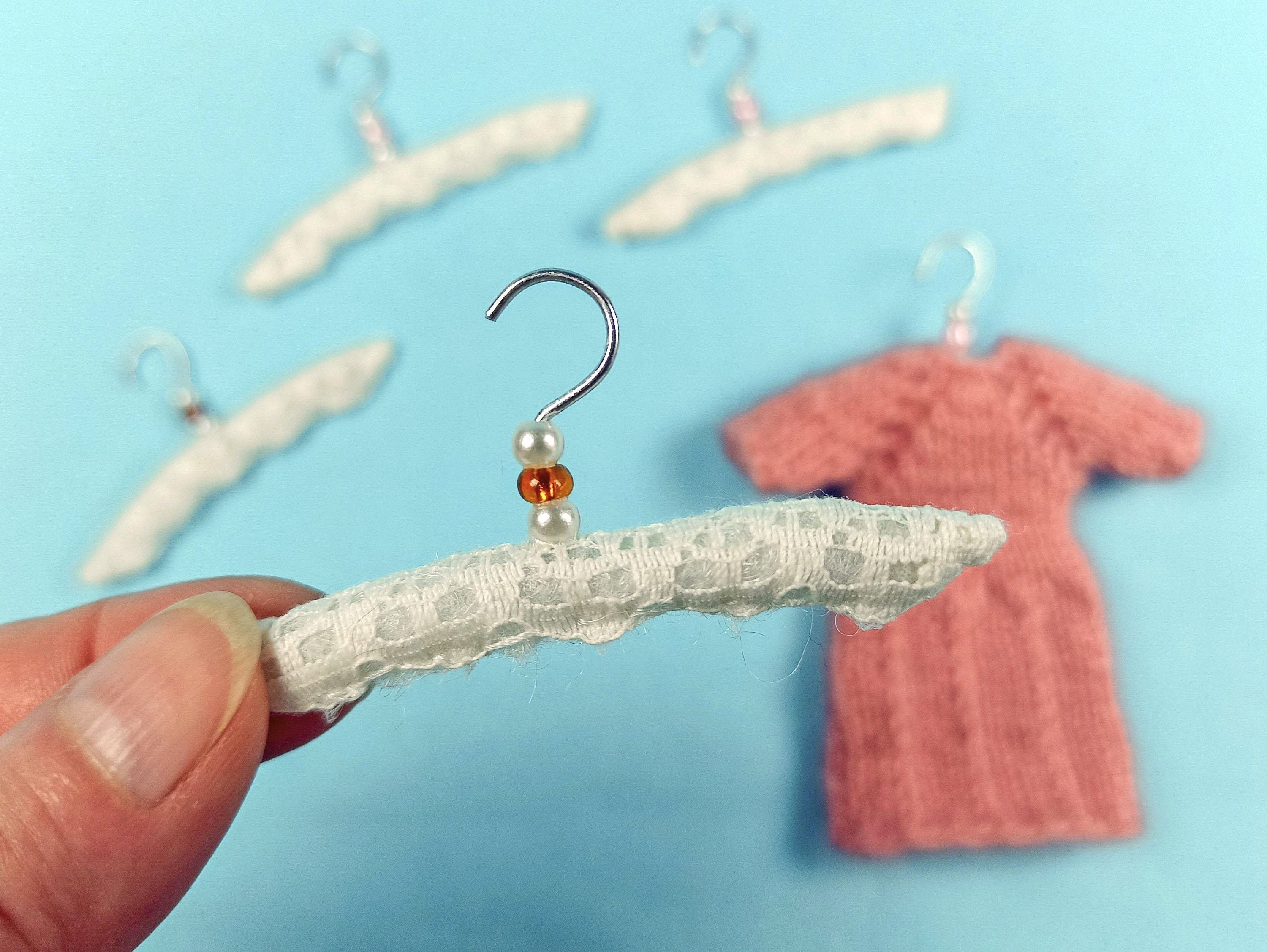 Padded Hangers for doll clothes SET 5 doll hangers for 1/6 Etsy