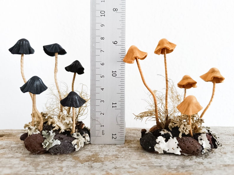 Mushroom decor Amanita, toadstools. Miniature composition of magic mushroom.
