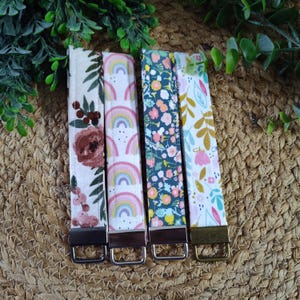 Floral Schlüsselanhänger Schlüsselanhänger, Textil Armband Schlüsselanhänger, Schlüsselanhänger Armband, Floral Wrist Lanyard, Geschenk für Lehrer