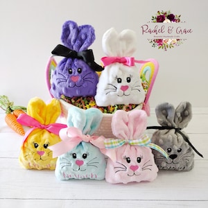 Personalized Easter Treat Bag, Bunny Treat Bag, Easter Bunny Treat Bag, Party Favor Bag, Bunny Party Favor Bag, Easter Basket Bag, Goody Bag