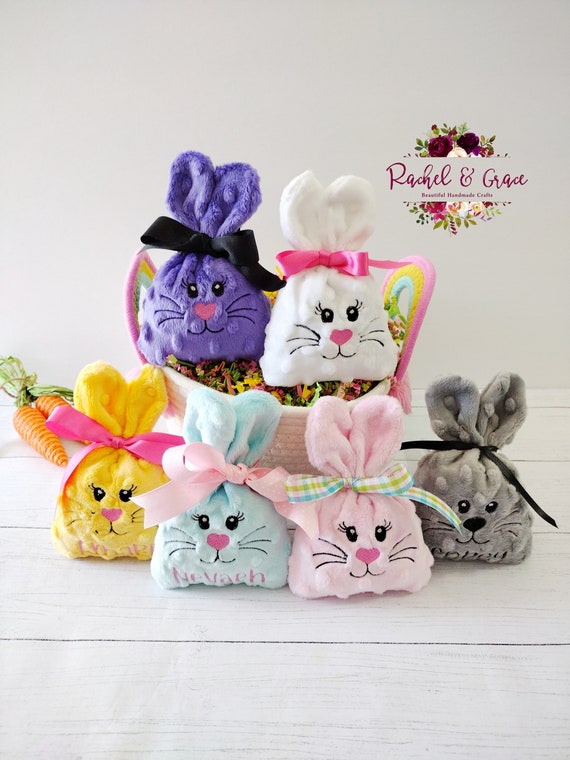 Personalized Easter Treat Bag, Bunny Treat Bag, Easter Bunny Treat
