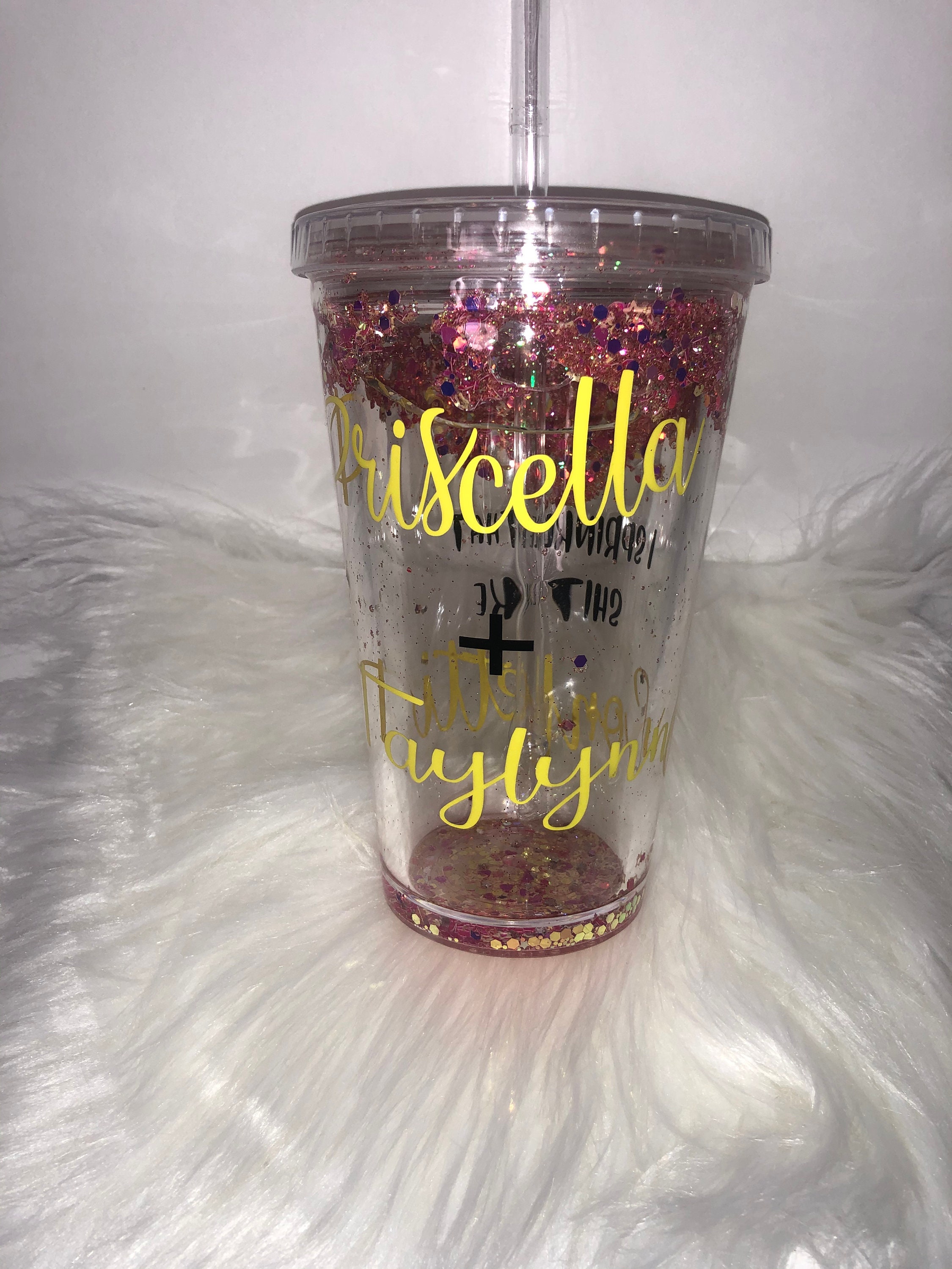 Snow Globe Glitter Tumbler FBomb Mom Glitter Tumbler Etsy