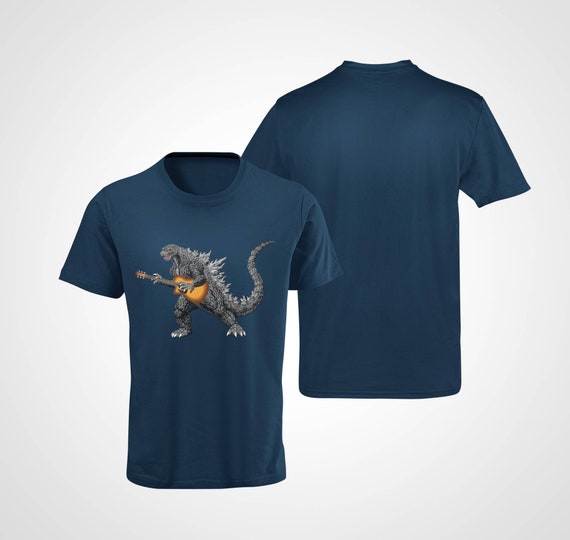 godzilla playing guitar t shirt