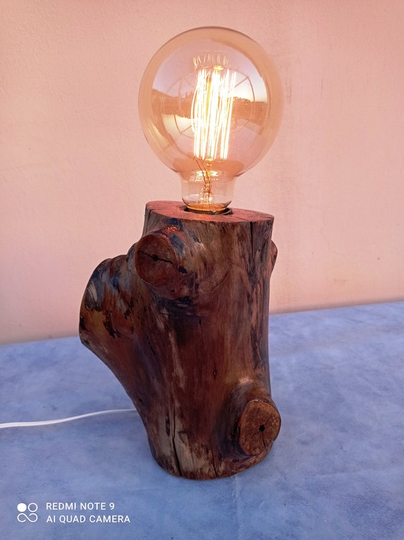 Etsy wooden lamp deals