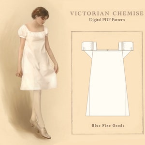 Victorian Chemise Digital PDF Pattern: Bust sizes 28-62 inches