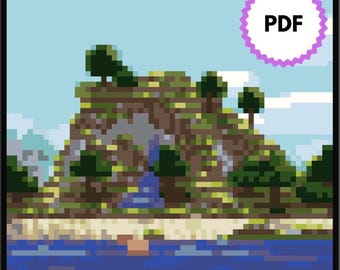 Pixel Minecraft PACK.PNG Patrón de punto de cruz de videojuego (descarga en PDF)
